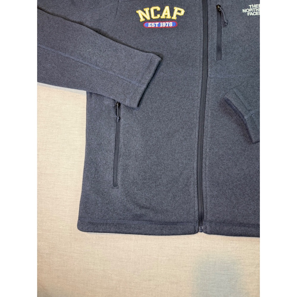The North Face Sweater Fleece Jacket Mens Medium Gray Excellent NCAP Speedo - Picture 9 of 14
